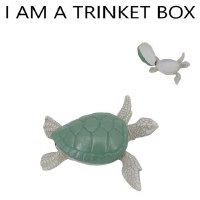 6" Mint Green Sea Turtle Trinket Box