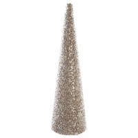 20" Gold Glitter Beaded Cone Tree