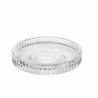 4" Round Clear Glass Pillar Candle Plate