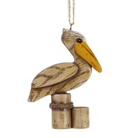 4" Brown Polyresin Pelican Ornament
