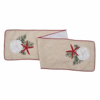 14" x 72" Christmas Sand Dollar Table Runner