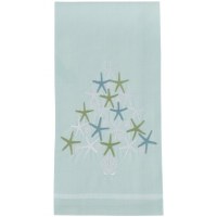 26" x 18" Blue Starfish Christmas Tree Kitchen Towel