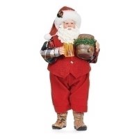 11" Santa Holding Beer Figurine