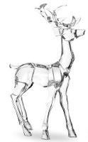 12" Clear Acrylic Deer Standing