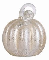 5" Gold Iridescent Glass Pumpkin