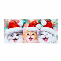 10" x 22" Christmas Cats Sassafras Christmas Doormat Insert