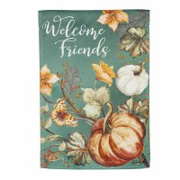 18" x 13" "Welcome Friends" Mini Pumpkin Garden Flag