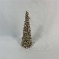 12" Ice Gold Cone Tree