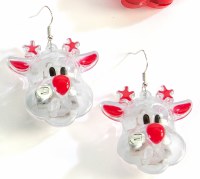 2" LED Reindeer Earrings