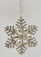 3" Silver Circle Center Snowflake Ornament