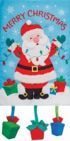 18" x 12" "Merry Christmas" Santa With Presents Mini Garden Flag
