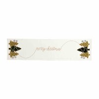 18" x 72" "Merry Christmas" Christmas Tree Table Runner by Mud Pie