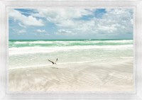 35" x 50" Beach Vibes Gel Textured Print in a Whitewash Frame