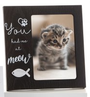 4" x 6" Black "You Had me at Meow" Cat Picture Frame