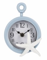 6" Light Blue Starfish Sitting Clock