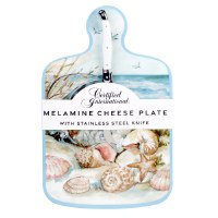 13" x 8" Coastal Landscape Cutting Board With a Knife