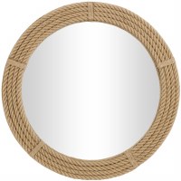 48" Round Natural Rope Mirror