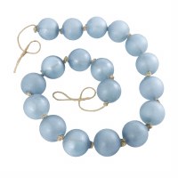 88" Blue 3" Glass Beads Table Garland