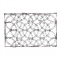 43" x 66" Black Wire Circles Metal Wall Art Plaque