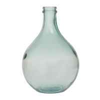 17" Green Glass Vase