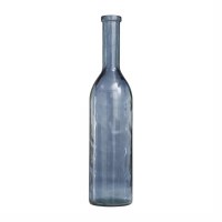 30" Blue Slim Glass Vase