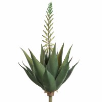 29" Faux White Bloom Agave Plant