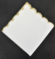 20" Gold Scallop Edge Cloth Napkin