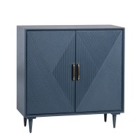 37" Dark Blue Two Door Cabinet