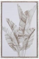 36" x 24" Tan Traveler Palm Tropical Framed Canvas