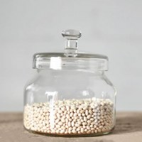 8" Clear Glass Canister