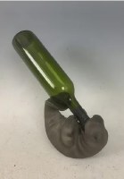 8" Gray Manatee Polyresin Bottle Holder