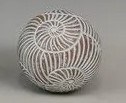 3" Whitewash Nautilus Shell Polyresin Orb