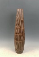 28" Brown and Black Lines Polyresin Vase