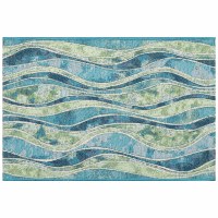 20" x 30" Ocean Blue Wave Esencia Rug