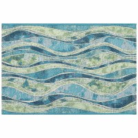 24" x 35" Ocean Blue Wave Esencia Rug