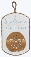 20" x 10" "Welcome to the Beach" Sand Dollar Coastal Wall Plaque