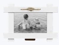 4" x 6" White Rope Knot Picture Frame