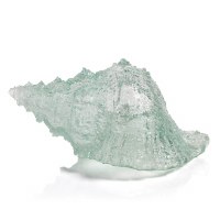 10" Light Green Polyresin Conch Shell Figurine