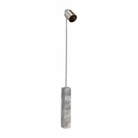 12" Silver and Gray Marble Handle Candle Snuffer