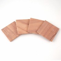 Set of Four 4" Square Cinnebar Sandstone Coasters