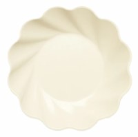 Pack of Eight 8" Cream Scllop Edge Paper Plates