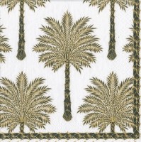 Black Grand Palms Beverage Napkins