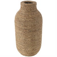 19" Natural Woven Seagrass Vase