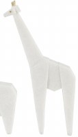 16" White Geometric Polyresin Giraffe Statue