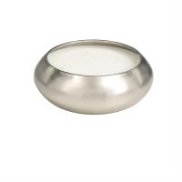 9" Round Four Wick Sweet Bamboo Fragrance Candle in a Silver Bowl