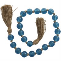 45" Dark Blue Glass Bead Table Garlands