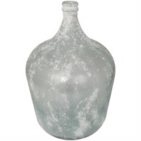 22" Clear Frosted Glass Vase