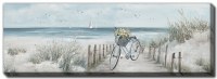 20" x 60" Beach Bike Coastal Canvas