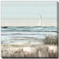 18" Sq Heading in Dusk 2 Coastal Canvas