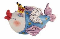 6" Fairy Cod Mother Ceramic Fish Figurine